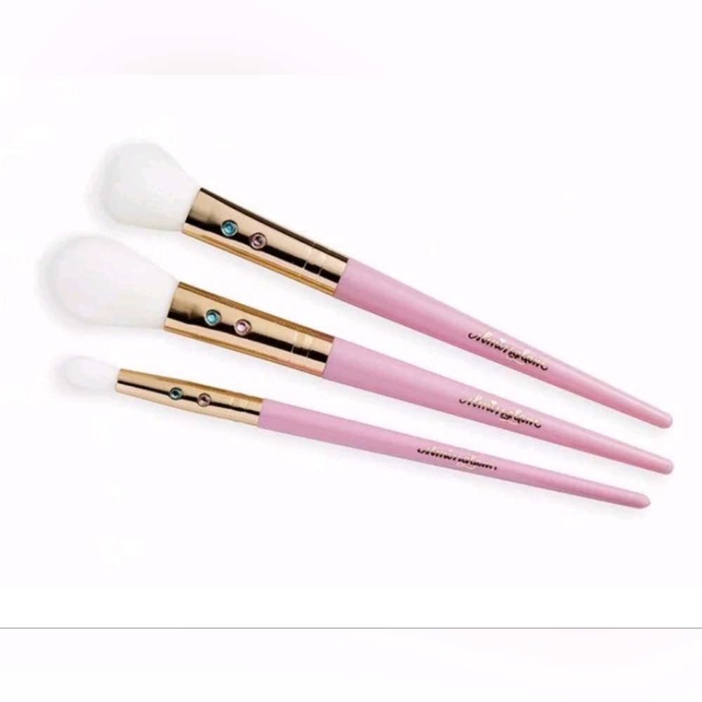 Slmissglam Synthetic Trio Cotton Candy Cosmetic Make Up Brush Set